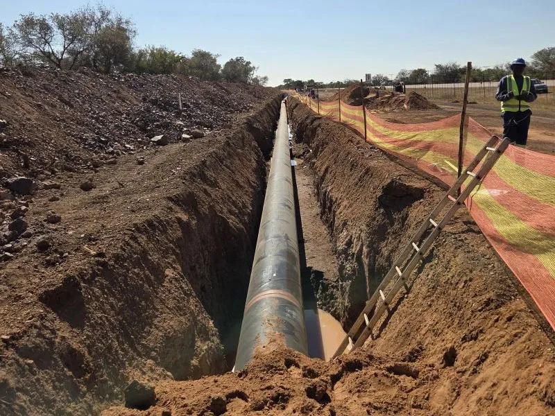 Nouakchott Coastal Desalination & Irrigation Link,Spiral welded pipe,Internal lining steel pipe,45 degree elbow
