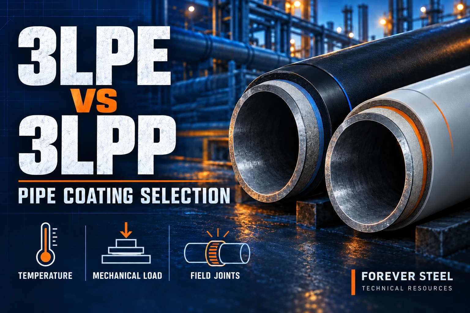 3LPE vs 3LPP,3LPP coated steel pipe,pipeline coating selection