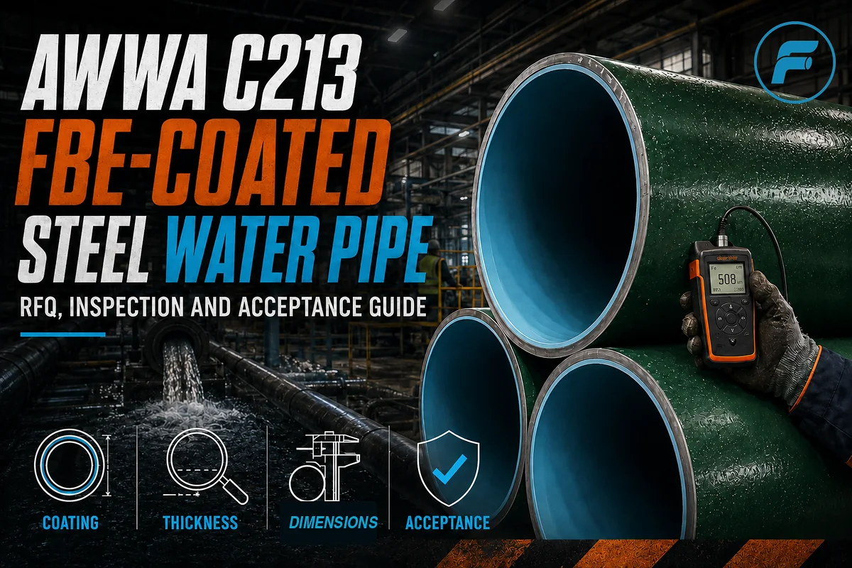 AWWA C213,FBE water pipe,FBE coated steel pipe,holiday test,coating inspection