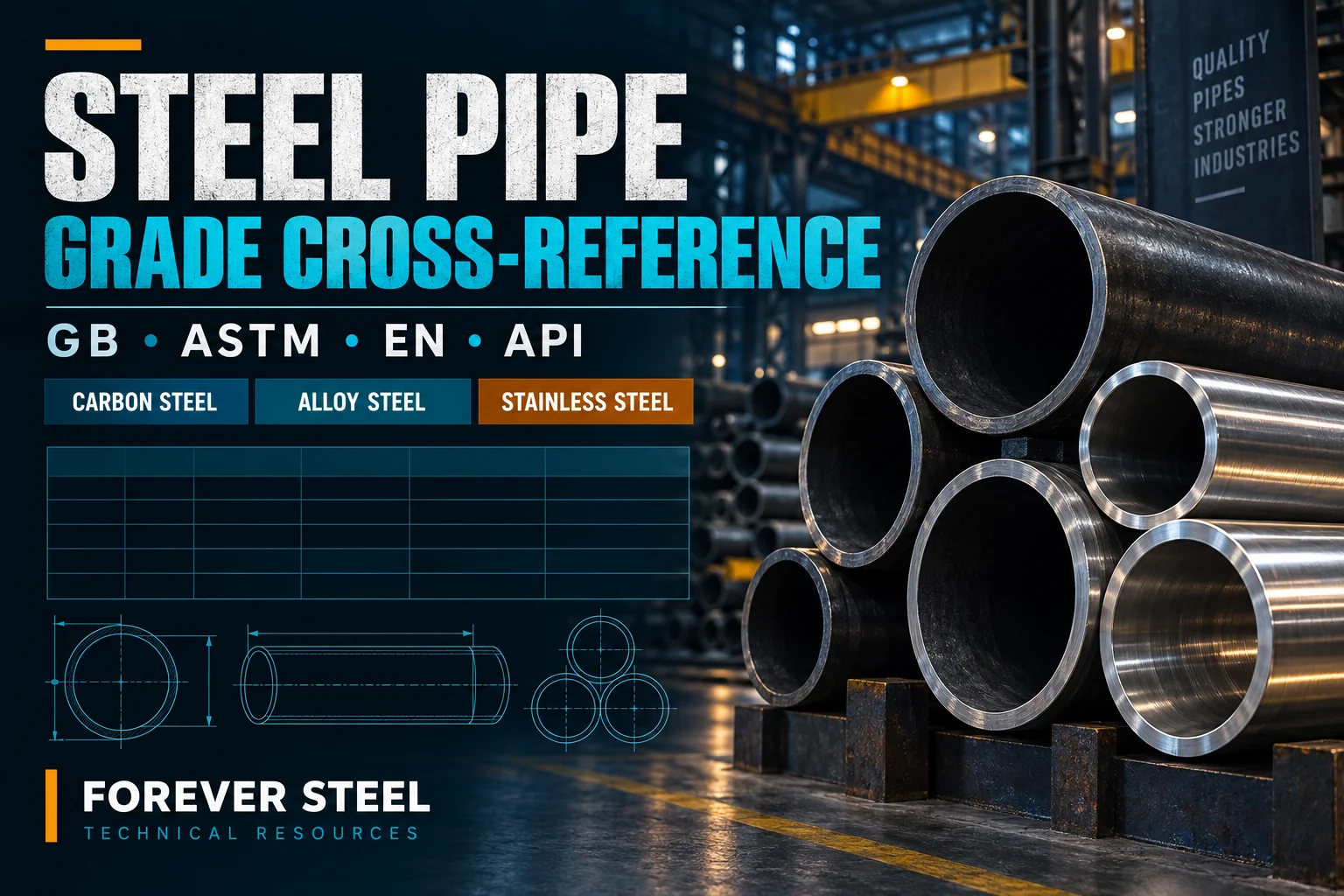 Chinese steel pipe grades,GB ASTM grade comparison,stainless steel grade cross reference,alloy pipe equivalent grades,steel pipe grade equivalent chart