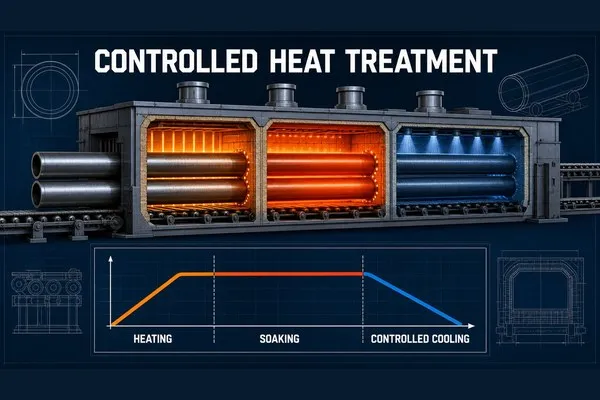 steel pipe heat treatment,seamless pipe heat treatment,welded pipe heat treatment