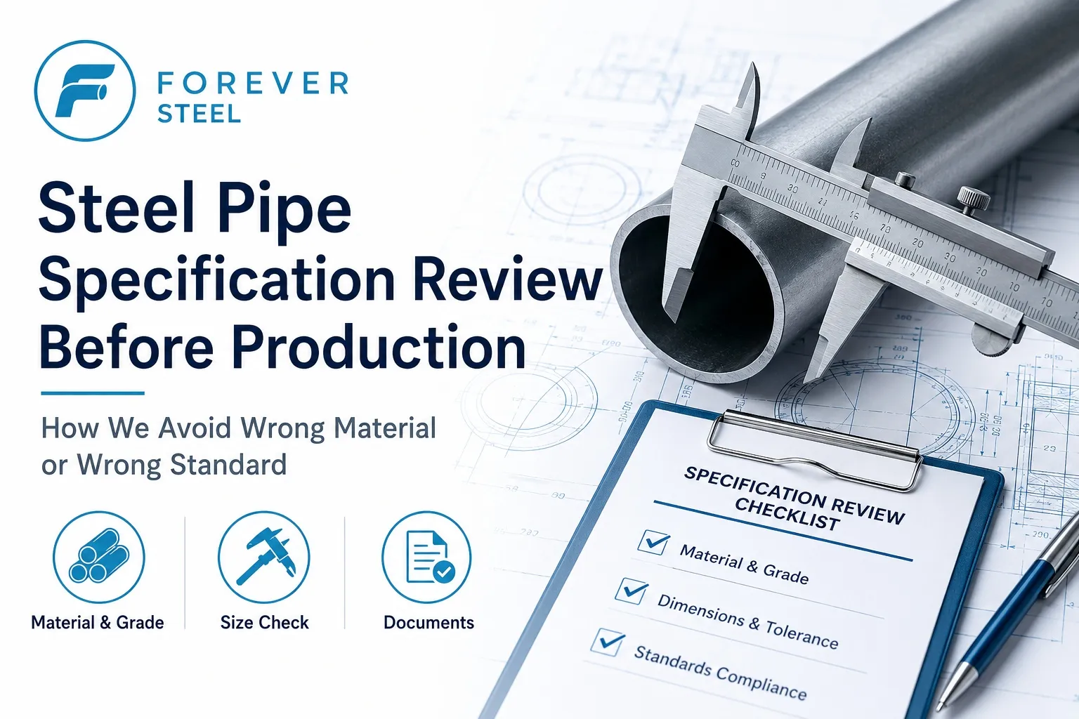 steel pipe specification,pipe standard,steel grade,wall thickness,pre-production review