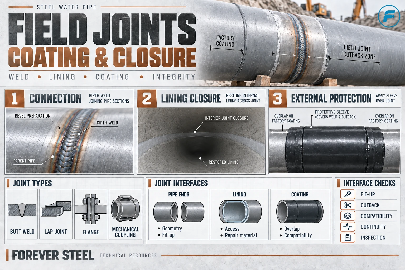 steel pipe field joint coating,lap joint steel pipe,rolled groove rubber gasket joint,heat shrink sleeve pipe joint,field welding steel water pipe