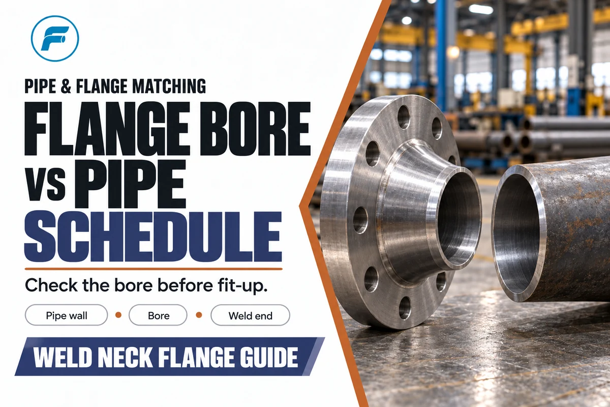 weld neck flange bore,flange bore pipe schedule,pipe flange mismatch,weld neck flange fit-up