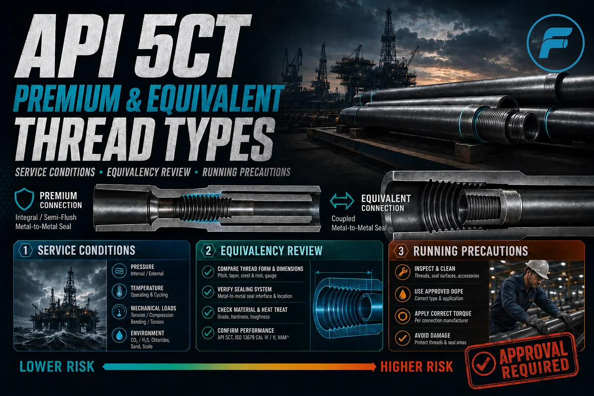 API 5CT Premium and Equivalent Thread Types: Service Conditions, Equivalency Review and Running Precautions