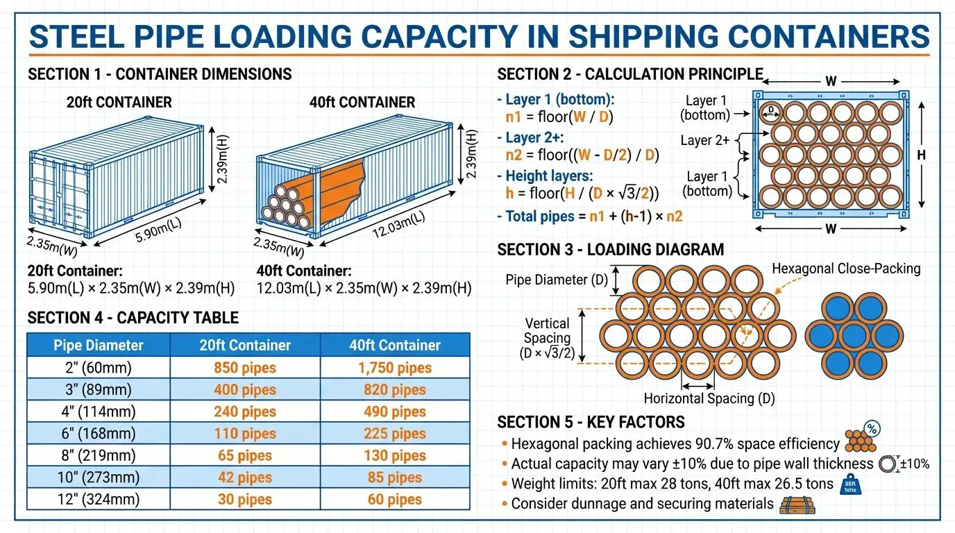 steel pipe container loading,steel pipe shipping,break bulk shipping,pipe logistics guide