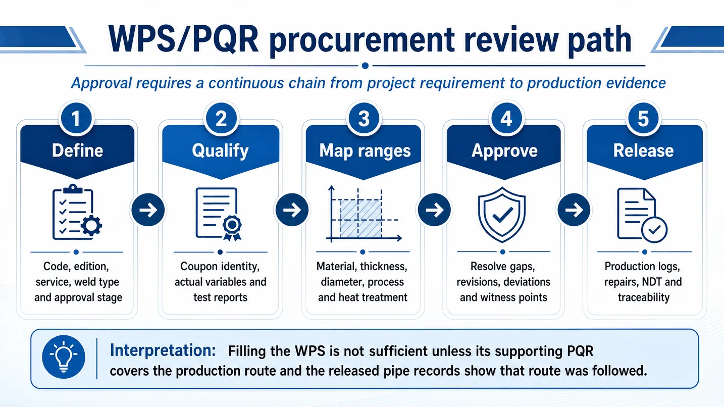 WPS و PQR ، تأهيل إجراءات اللحام ، لحام أنابيب LSAW ، لحام أنابيب ERW