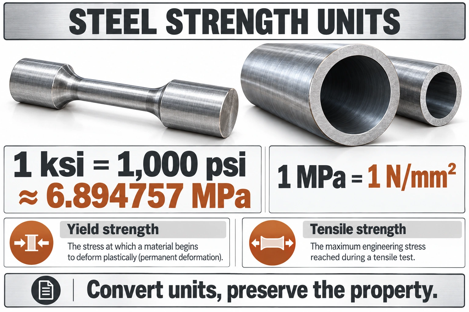 steel pipe MTC yield strength,steel pipe tensile strength MPa,pipe MTC ksi to MPa,API 5L X52 L360 yield strength,steel pipe mechanical test results